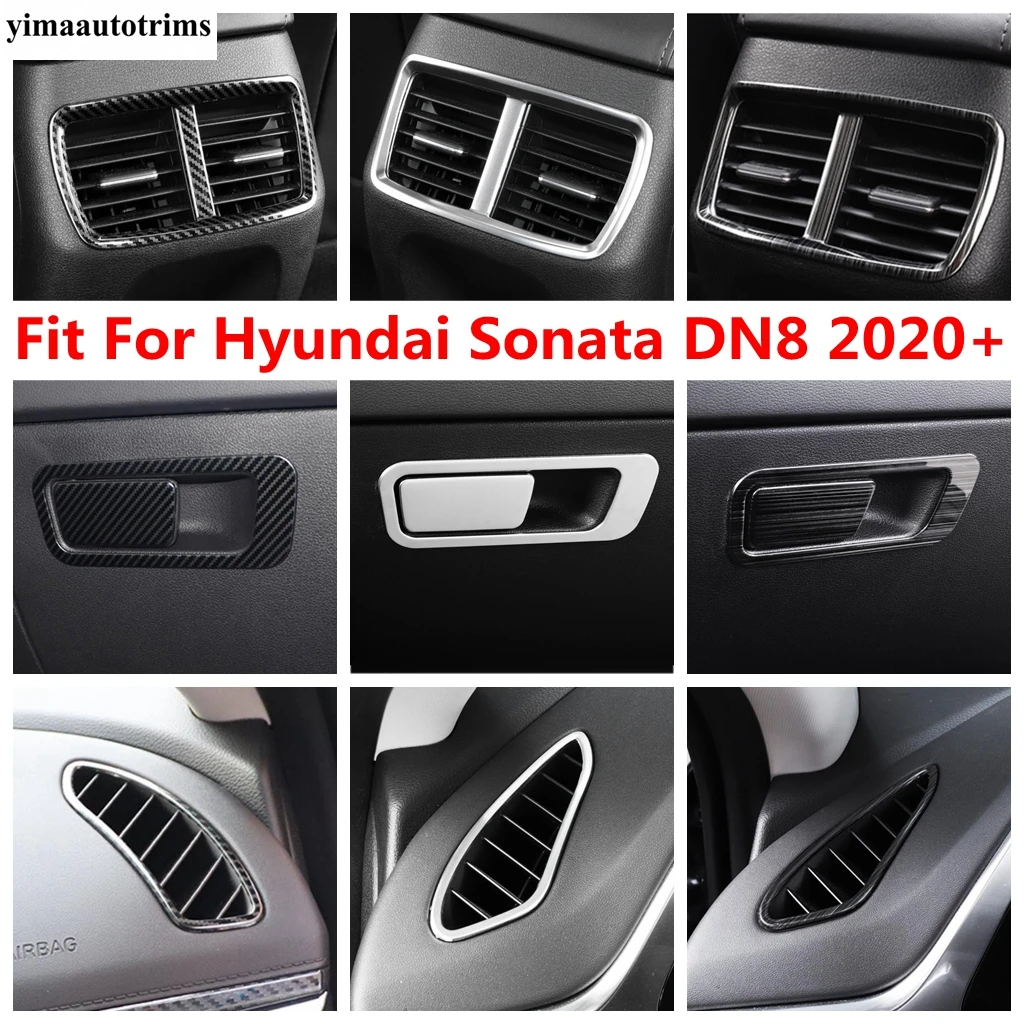 

Glove Box Sequin / Dashboard Side Air Vent / Rear Armrest Box AC Outlet Cover Trim Accessories For Hyundai Sonata DN8 2020 -2023