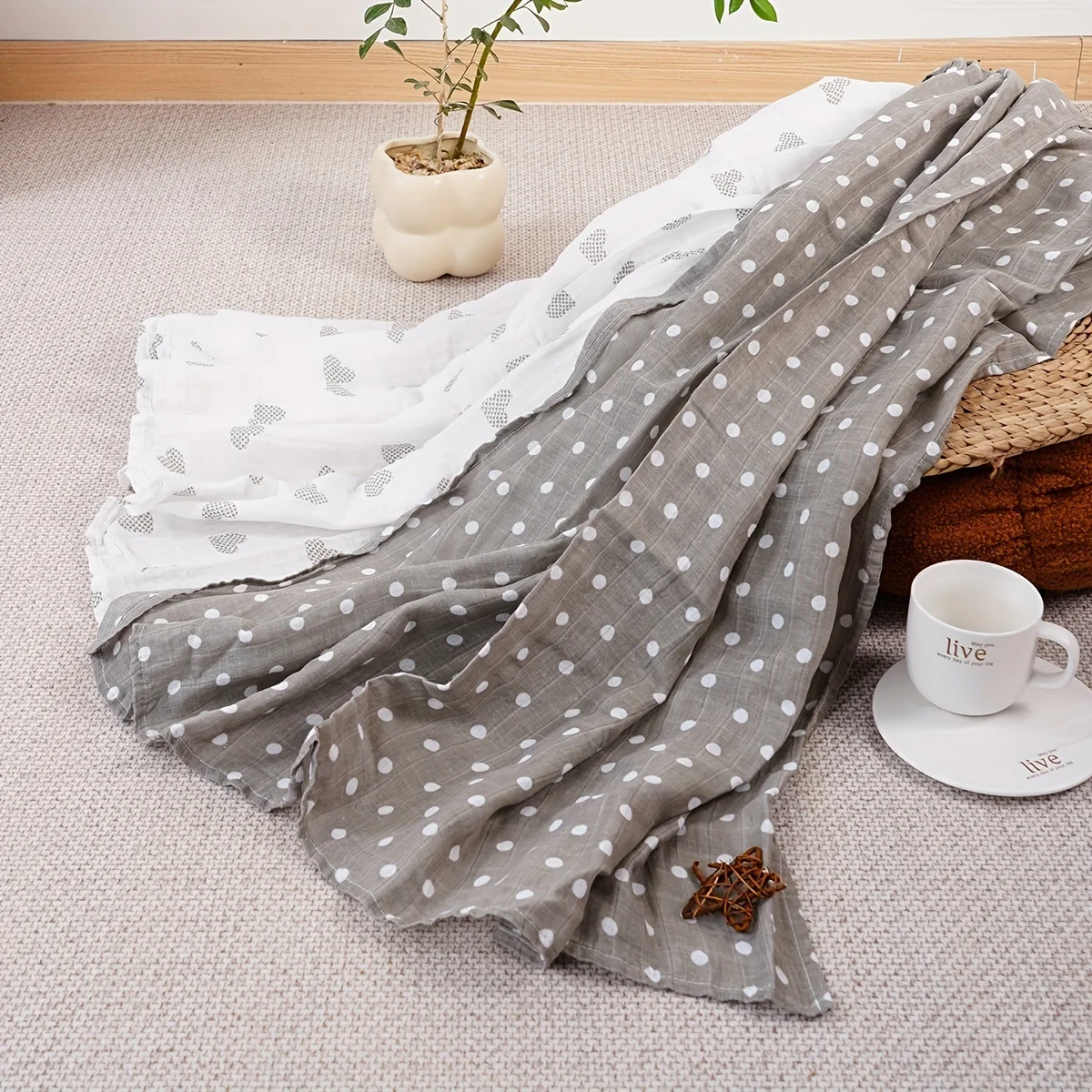 Cotton Swaddle 2 Pcs/Set Cotton Baby Muslin Swaddle Newborn Bath Towel Breathable Comfortable Baby Blanket