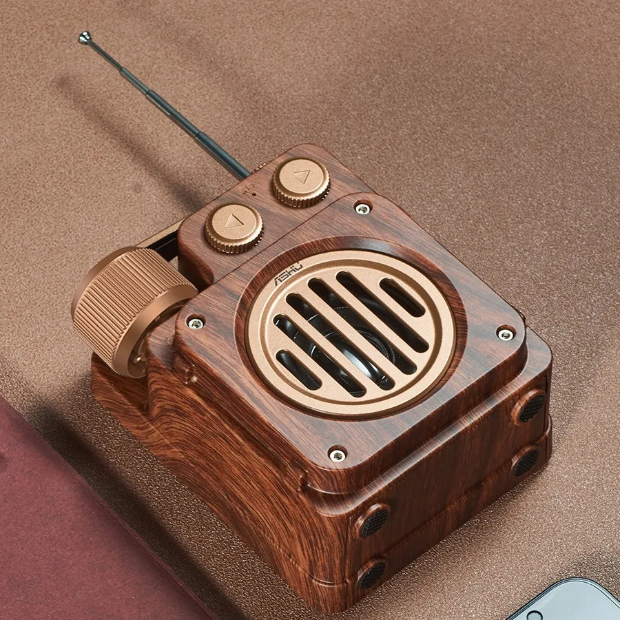 Portable Retro Bluetooth Speaker with Outdoor Radio Capability