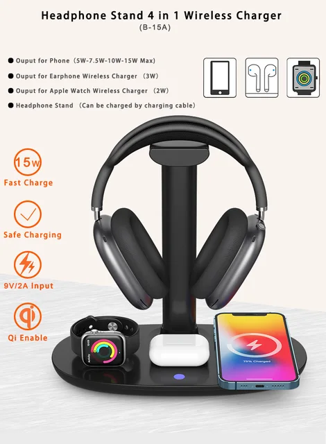 Wireless Charging Headphones Compatible With Apple Watch Belkin