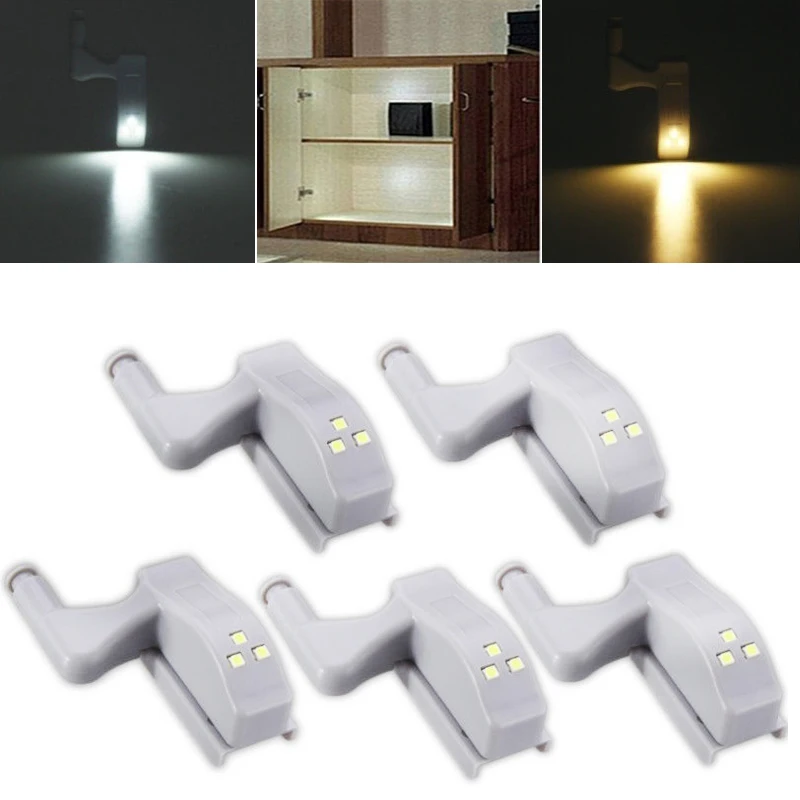 20pcs universal LED inner hinge light cabinet sensor light wardrobe cabinet sensor bedroom kitchen closet night