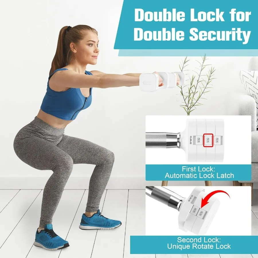 22LBS Adjustable Dumbbells Set, Adjustable Weight Dumbbells with 4 Levels 4.4lb, 6.6lb, 8.8lb, 11lb, Hand Weights Sets for Women