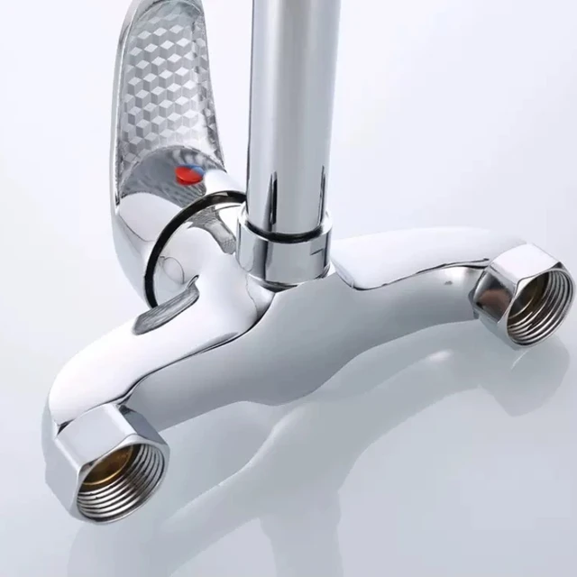 ก๊อกน้ำอ่างล้างหน้าแบบติดผนัง ก๊อกน้ำร้อนน้ำเย็น อ่างล้างหน้า อ่างซักผ้า อ่างล้างหน้าระเบียง ก๊อกน้ำผสมทองแดงทั้งหมด 4