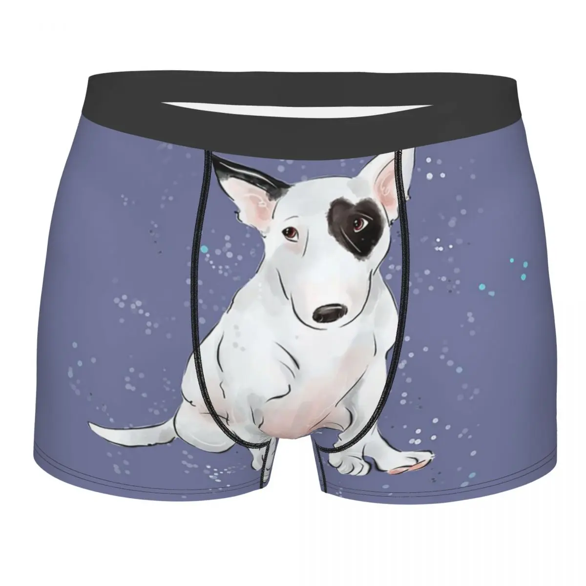 

Humor Boxer Shorts Panties Men English Bull Terrier Dog Underwear Mid Waist Underpants for Homme