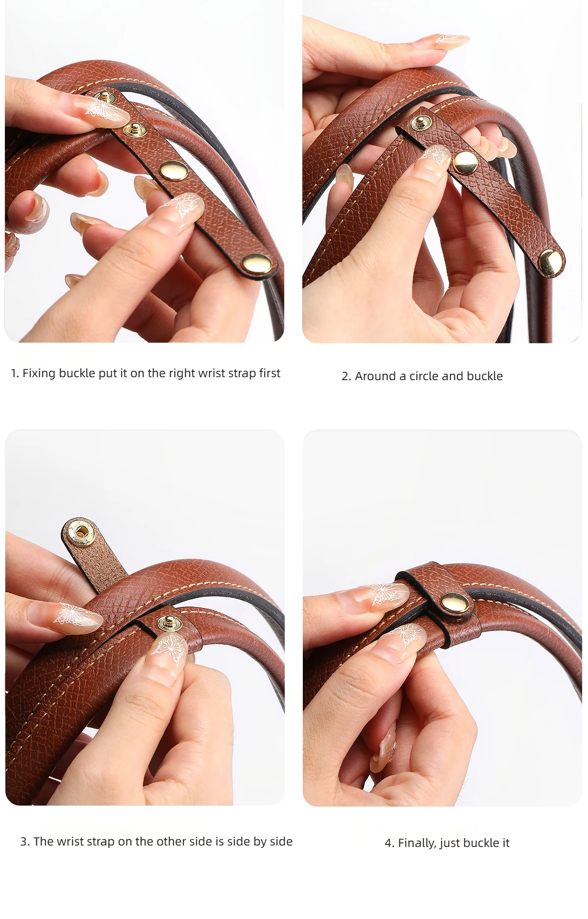 Shoulder strap fixing buckle for Longchamp long handle bag strap durable anti slip adjustment buckle bag accessories