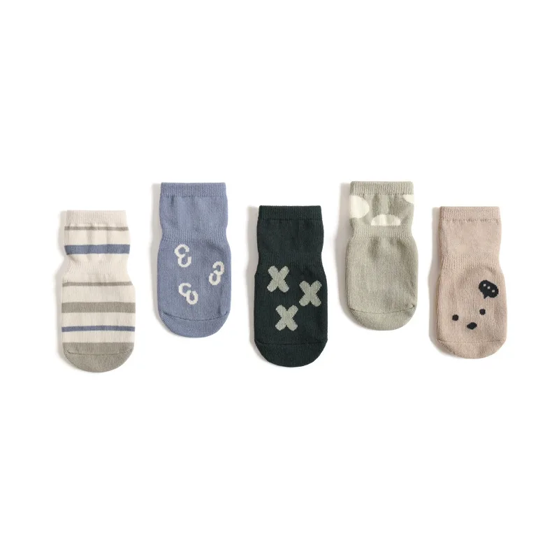 Summer Baby Cotton Silicone Non-slip Floor Ankle Socks for Girls Boys Clothes Anti-slip Funny Cute Kawaii Cartoon Kids Clothing