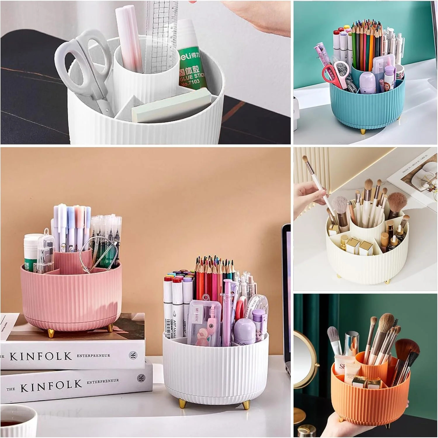 Rotating Makeup Organizer and Jewelry Holder