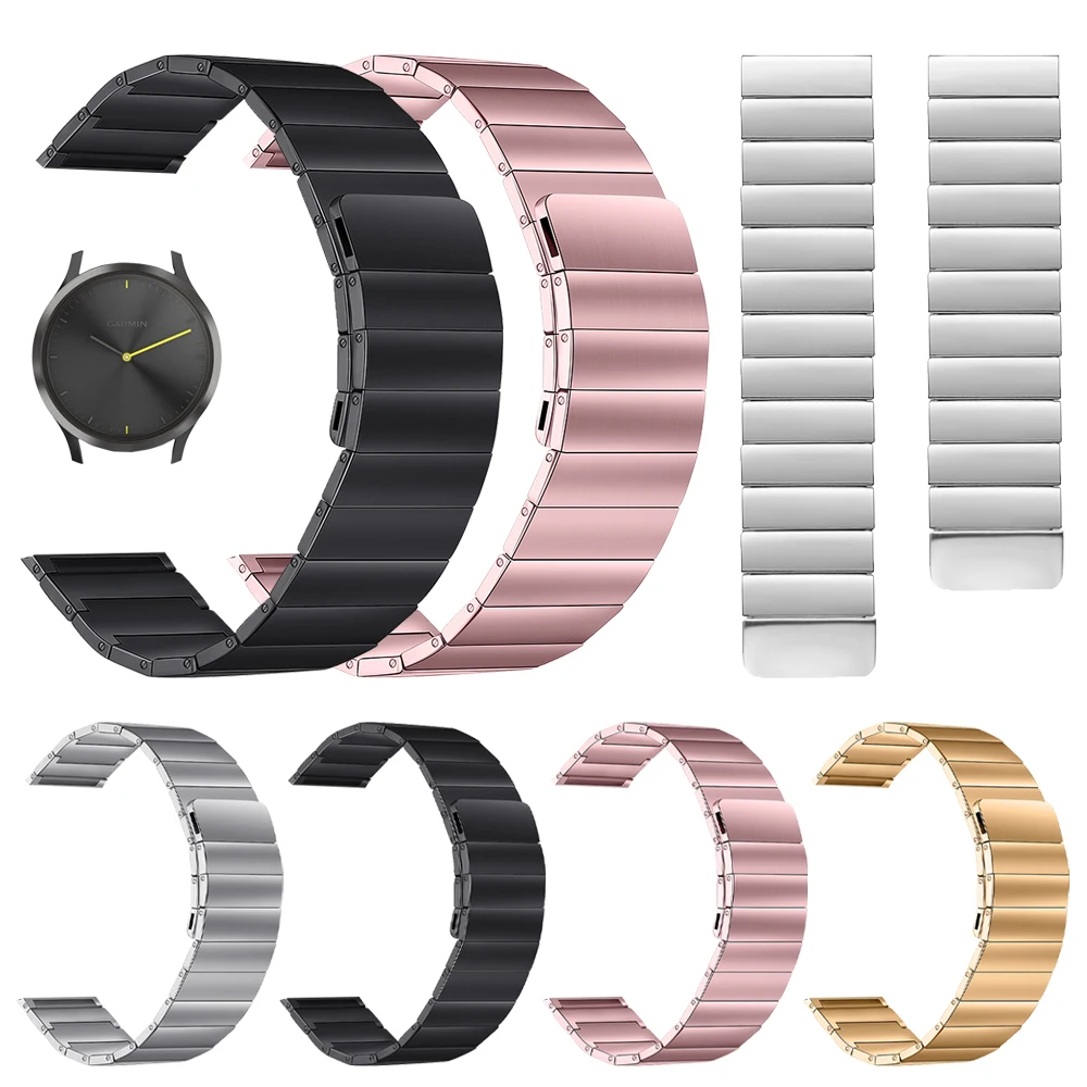 

Металлический ремешок для Garmin Vivoactive 3 4 HR, ремешок для Garmin Sq Active Move шнур 2 Plus, браслет из нержавеющей стали, магнитный ремешок для часов