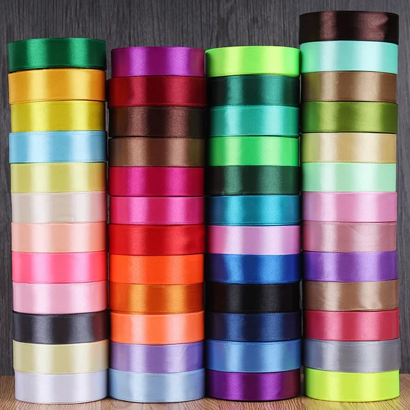 Silk Satin Ribbon for Gift Wrapping and DIY Crafts - 2.5cm, 25 Yards