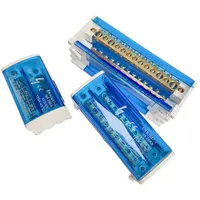 UK207/211/215/407/411/415 DIN Rail Terminal Block, 125A Distribution Box 1/2 In Several Out, Electrical Junction Box 6