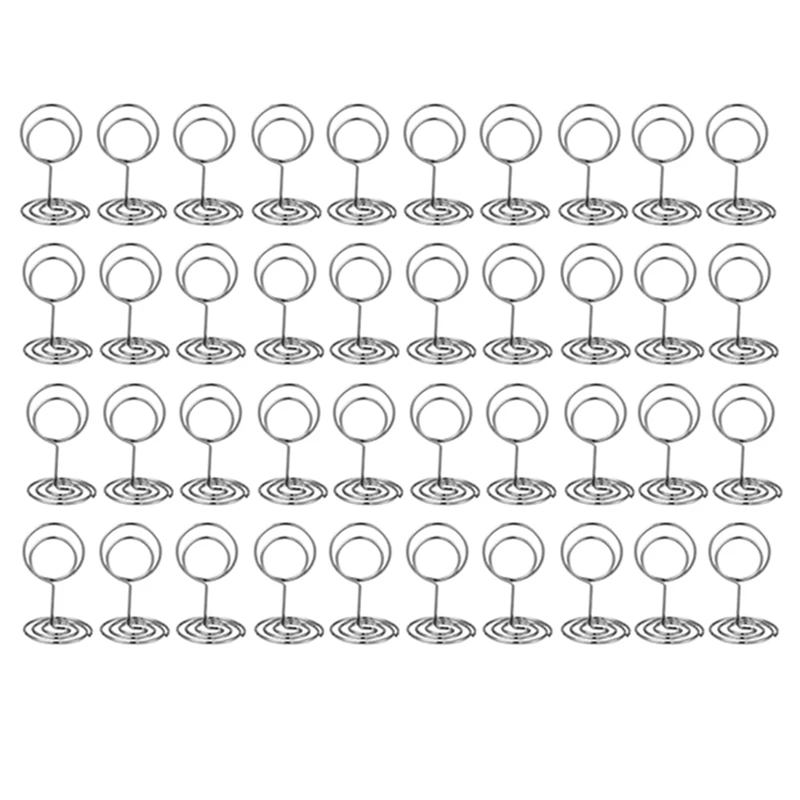 

40PCS Table Number Holders Place Card Holder Cards Stand Name Menu Clips For Wedding Birthday Party