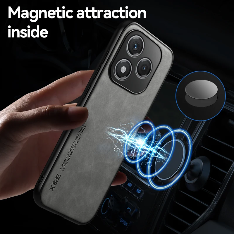 Sleek Fashion Leather Ultra-Thin Magnetic Phone Cover