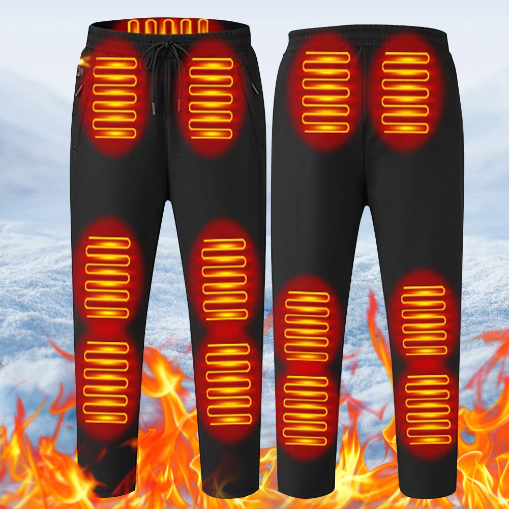 Winter Electric Heating Trousers Men Women Heated Hiking Pants 12 Heating Zone Ski Wear Heater Sport Thermal Motorcycle Pant hiking pants fleece pants