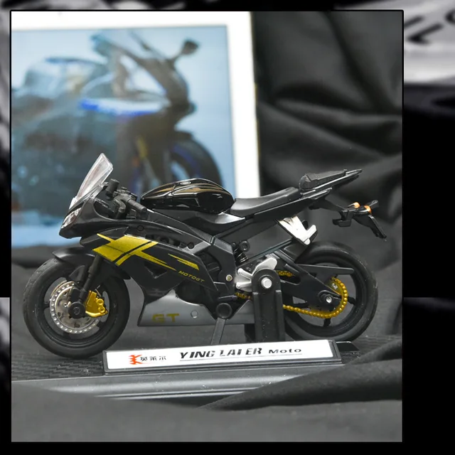1:18 Scale Yamaha R6 Alloy Scooter Sport Bike Figurines Diecasts Decor Motorcycle Racing Model Replicas Collection Gift For Boys 4