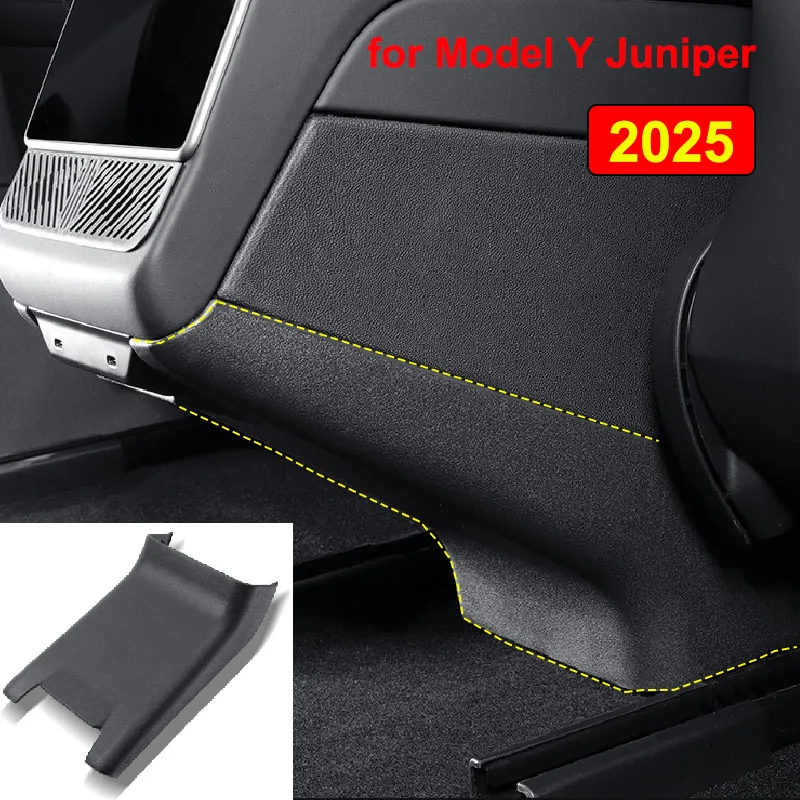 Car Seat Cover For Tesla Model Y Juniper 2025 Model 3 Highland Armrest Rear Seat Anti-Kick Board Panel Cover TPE Child Anti Dirty Kickproof Mat