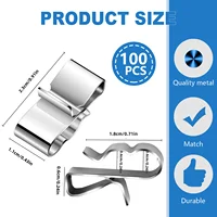 304 Clips en acier inoxydable 50 pièces/100 pièces, Clips de fil de cadre de remorque Clips de fil de panneau solaire Clips de câble en métal 2