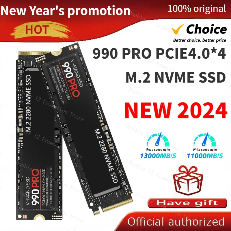 

New SSD 2TB M2 Nvme M.2 2280 PCIe 4.0 X 4 990 PRO 4TB 1TB Internal Solid State Drive 980 HDD Hard Disk for PS5 Desktop/PC/laptop