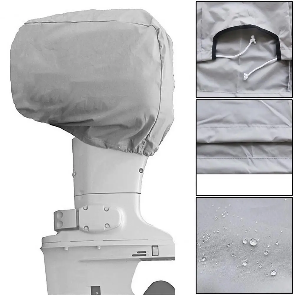 

Good Boat Hood Cover Portable Boat Outboard Cover Full Protection Anti-stretch Heavy Duty Outboard Motor Cover