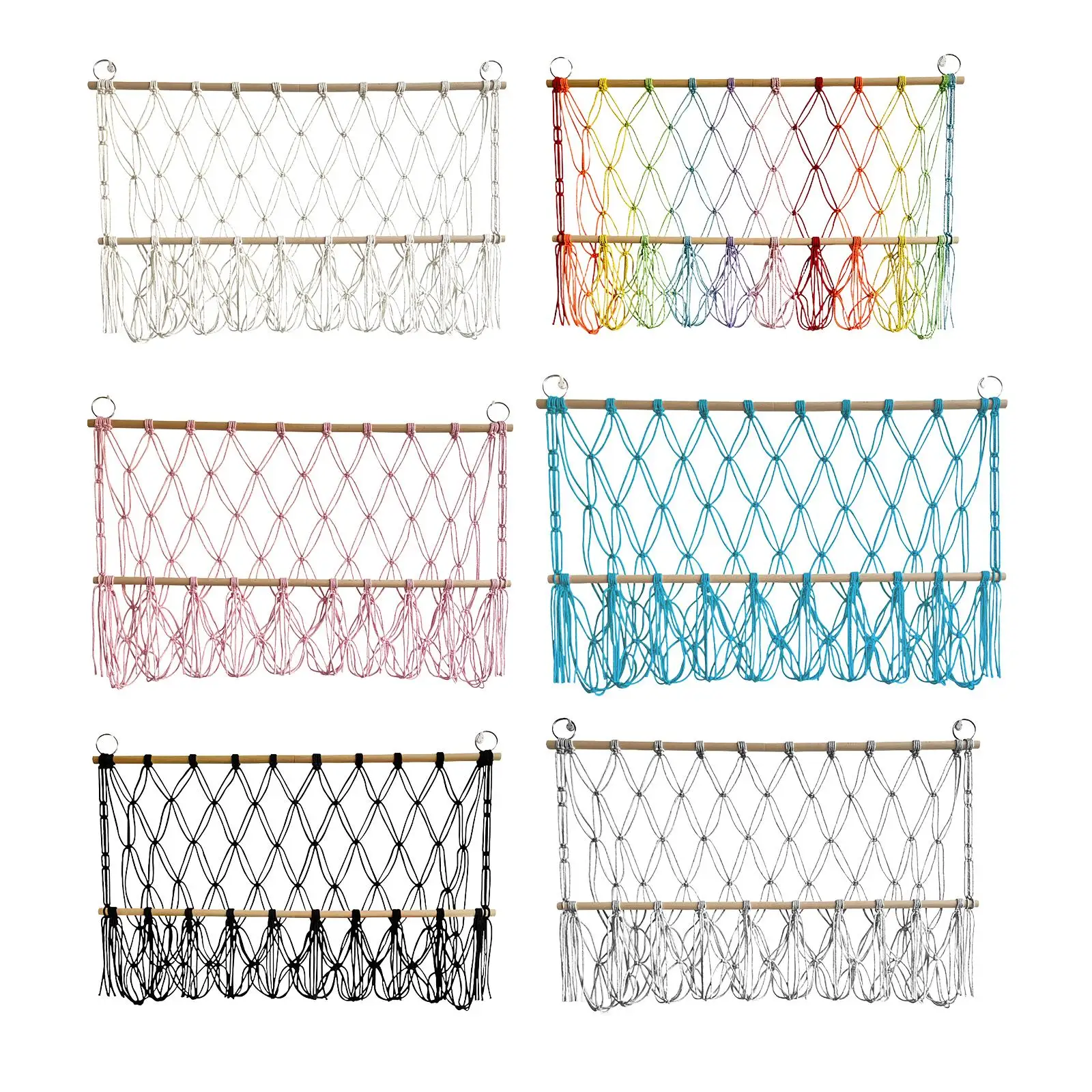 Wall Hanging Net Handwoven Stuffed Animal Hammock for Nursery Home Playroom