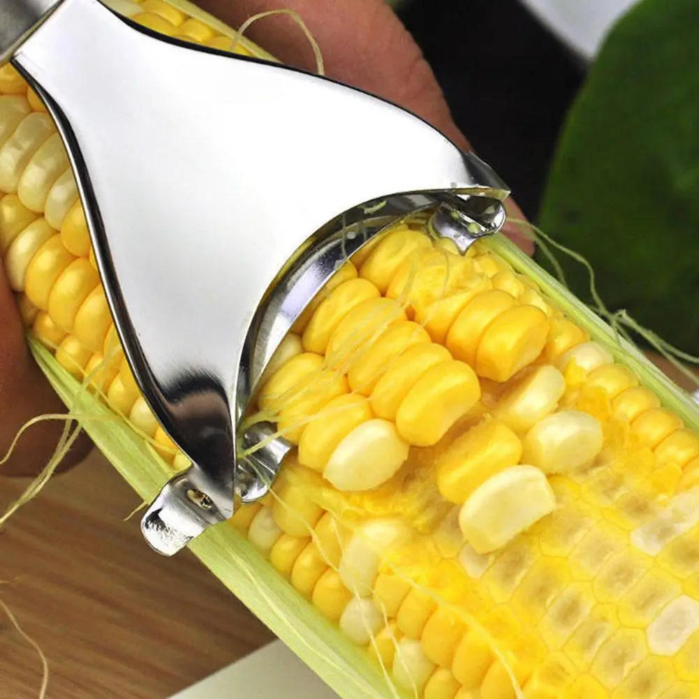 Stainless Steel Corn Stripper Fast Corn Peeler Handle Convenient Stripper Thresher Cutter Kitchen Gadgets