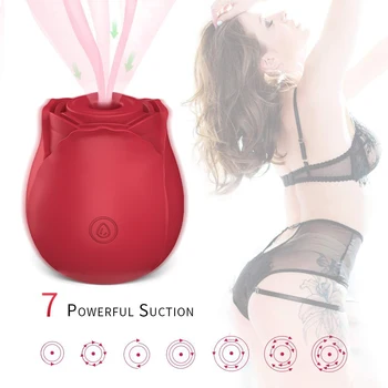 Rose Shape Vagina Sucking Vibrator Intimate Good Nipple Sucker Oral Licking Clitoris Stimulation Powerful Sex Toys for Women 3