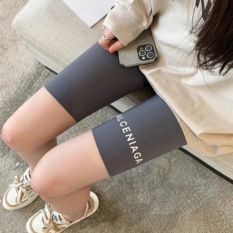 Maternity Pants Women's Outer Wear Summer Thin High Waist Thin Tight Barbie Leggings Fitness Yoga Cycling Pants -