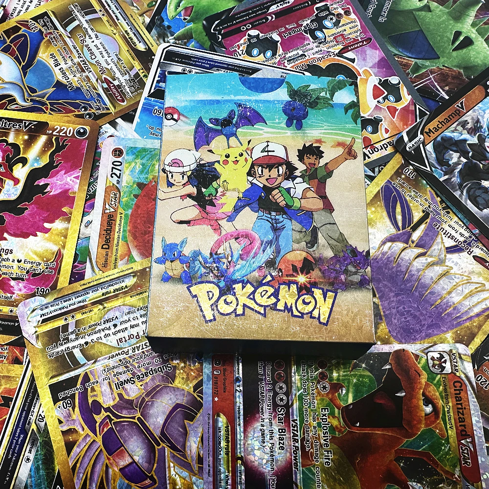 EnglishPokemonGXVMAXVSTARCardRarePikachuCharizardSquirtle