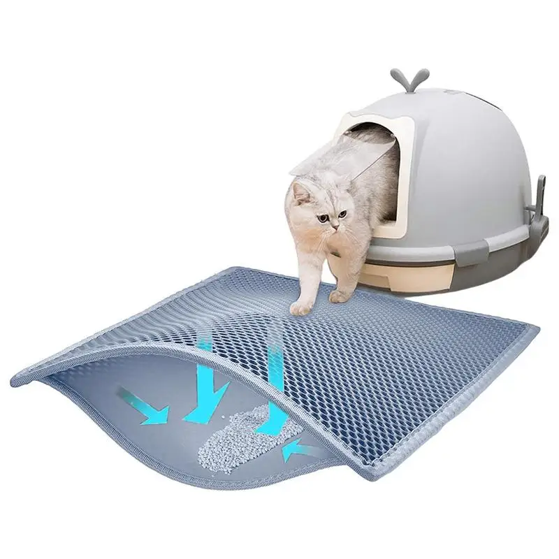 

Коврик для кошачьего наполнителя, двухслойный коврик для складского хранения кошачьего наполнителя, контроль рассеяния сотового наполнителя