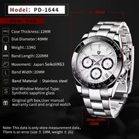 PAGANI DESIGN 2026 New Men Watches Luxury Quartz Watch For Men 100M Waterproof Sports Chronograph Wristwatch for Men gift 6