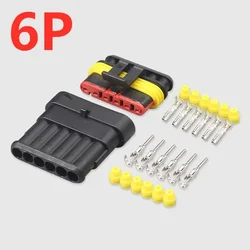 Waterproof Automotive Electrical Connector Set - 5 Pieces - 5Pcs Set (6 Pin)