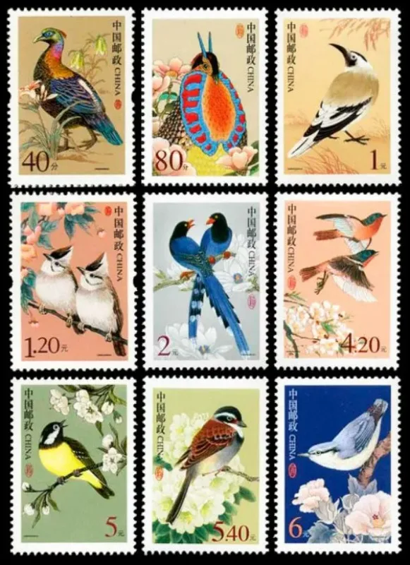 

9 шт./компл., почтовые марки China Bird, новые китайские Обычные марки 31, НАСТОЯЩИЕ Оригинальные, высококачественные, коллекционные, хорошего состояния