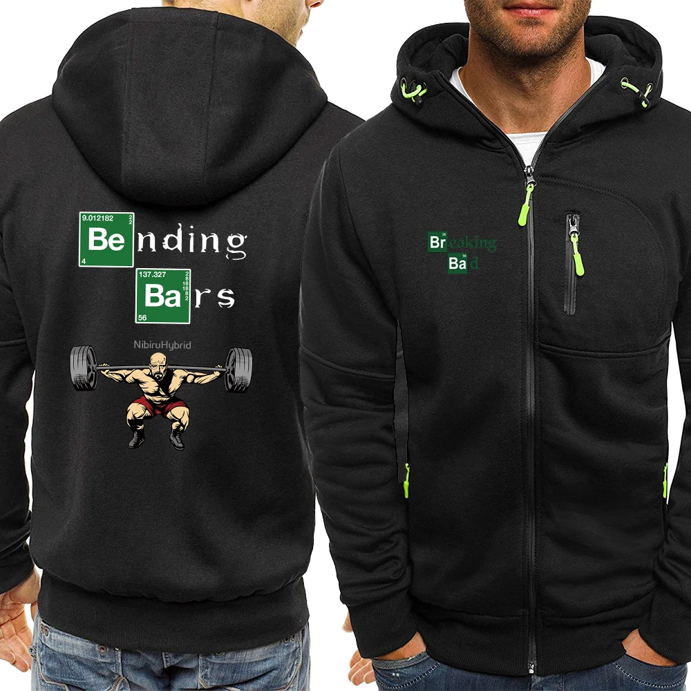 Breaking Bad Nibiruhybrid Weight Lifter Hoodies Men Harajuku Vintage Sweatshirt Quality Zip Up