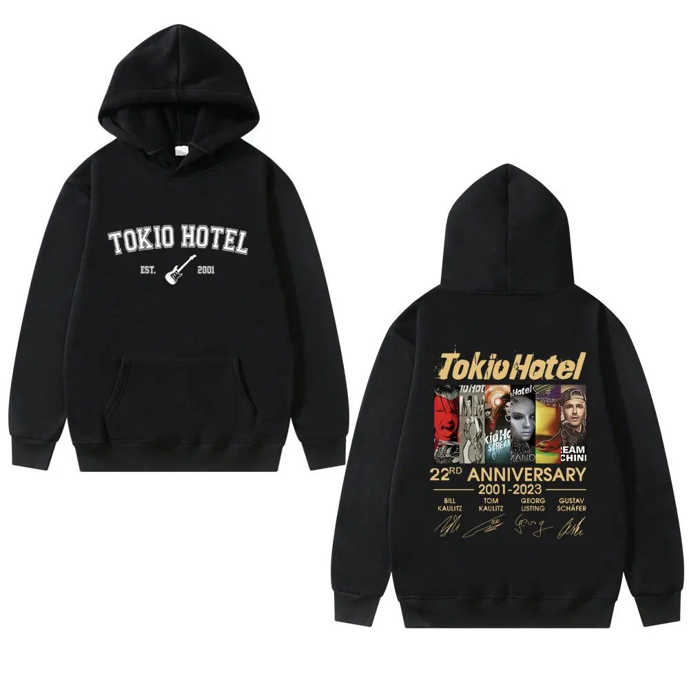 

Hot Sale New Rock Band Tokio Hotel 19th Anniversary 2001-2023 Back Print Hoodie Men Women Gothic Sweatshirt Unisex Fashion Hoody