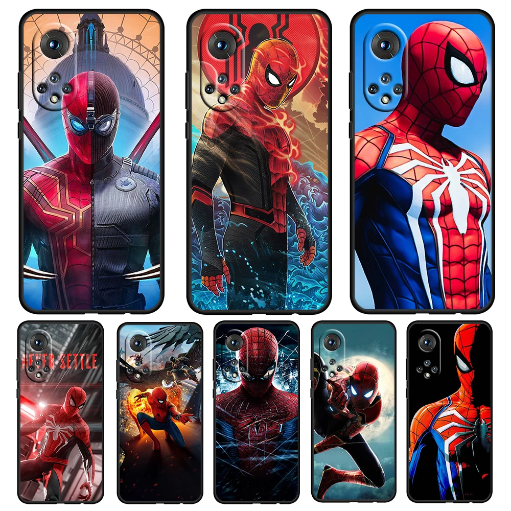 

Marvel Spiderman Avengers Case For Honor 70 60 50 20 SE Pro 10X 10i 10 9X 9A 8X 8A Lite Silicone Soft TPU Black Phone Cover
