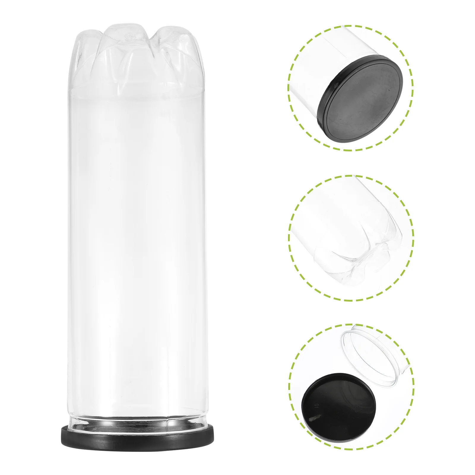 

4 Pcs Tennis Cylinder Clear Container for Balls Organizer Sports Holder Portable Bottle Practical with Lid Transparent