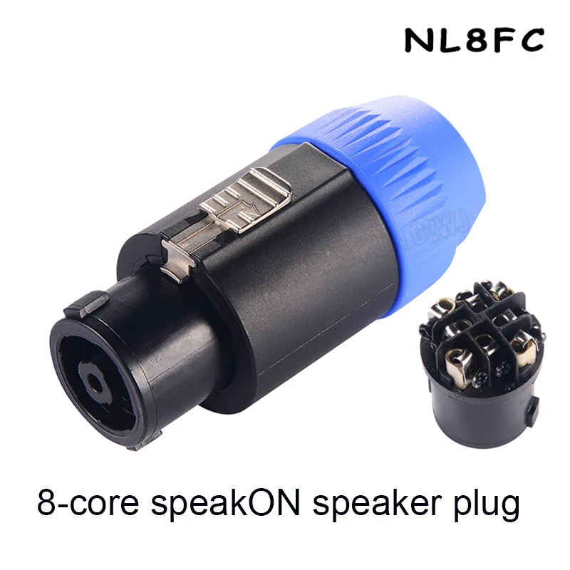 

1 PCS NL8FC 4/8 Core Audio Professional Plug Connector 8 Core Amplifier Connector Adapter NL4MP 4 Core Speaker Plug Socket
