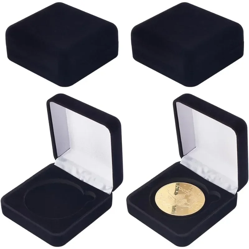 Caja De Madera Para Monedas De 40mm – Estuche Individual Con Cierre Y Forro Interior Para Coleccionistas