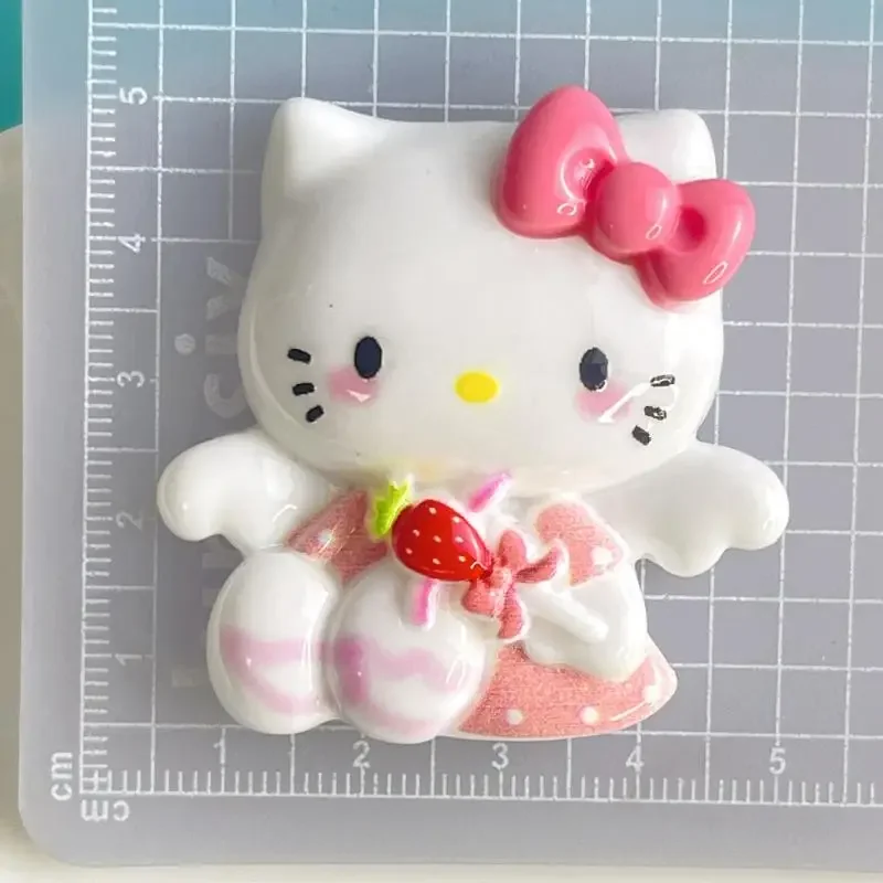 참 산리오 헬로 키티 송진 액세서리, 스크랩북 DIY 전화 케이스, 쥬얼리 머리핀 공예 장식 장난감, 대형 사이즈 2 개