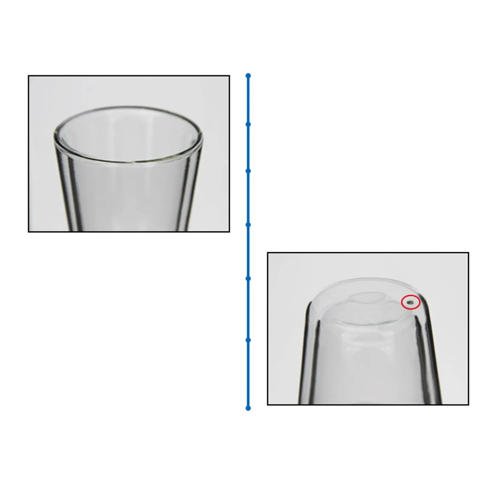 Double Walled Clear Heat Resistant Coffee Cups for Latte Espresso Beverage