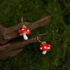 XIYANIKE Sweet Cute Red Mushroom Drop Dangle Earrings For Women Girl Fashion New Handmade Jewelry Gift Party Music Festival