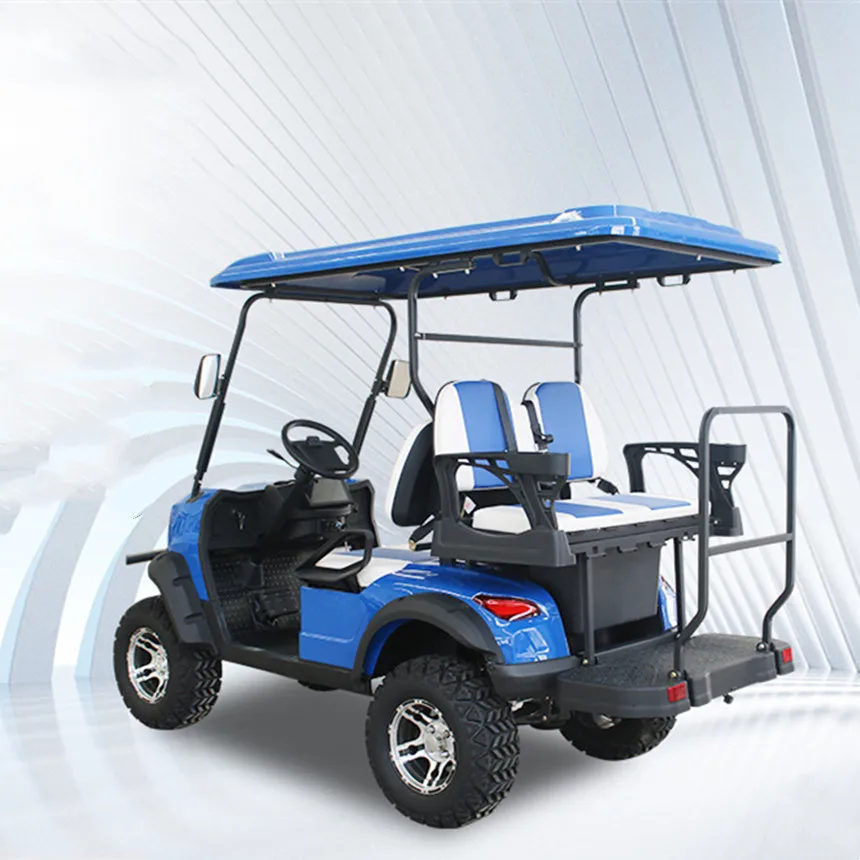 

Electric Golf Cart 4+2 Lithium Battery 5KW 7.5KW AC Motor Off-Road Golf Cart Hunting Golf Cart Electromagnetic Brake
