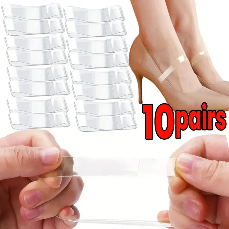 Invisible Elastic Silicone Transparent Shoelaces for High Heel Shoes Clear Shoe Laces Straps Holding Loose Ankle Shoelace