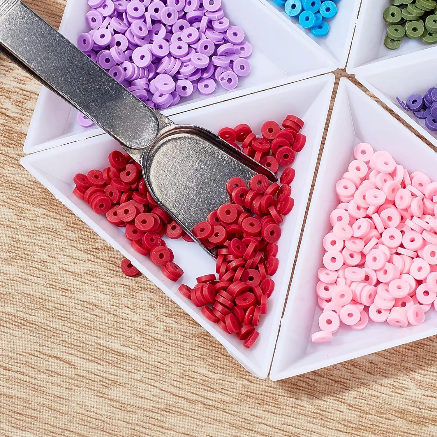 1/10pcs Edelstahl pinzette dreieckige runde Kunststoffs chale für Nagels tufe Perlen Display Kunst zubehör Schmuck zubehör – Detail 2