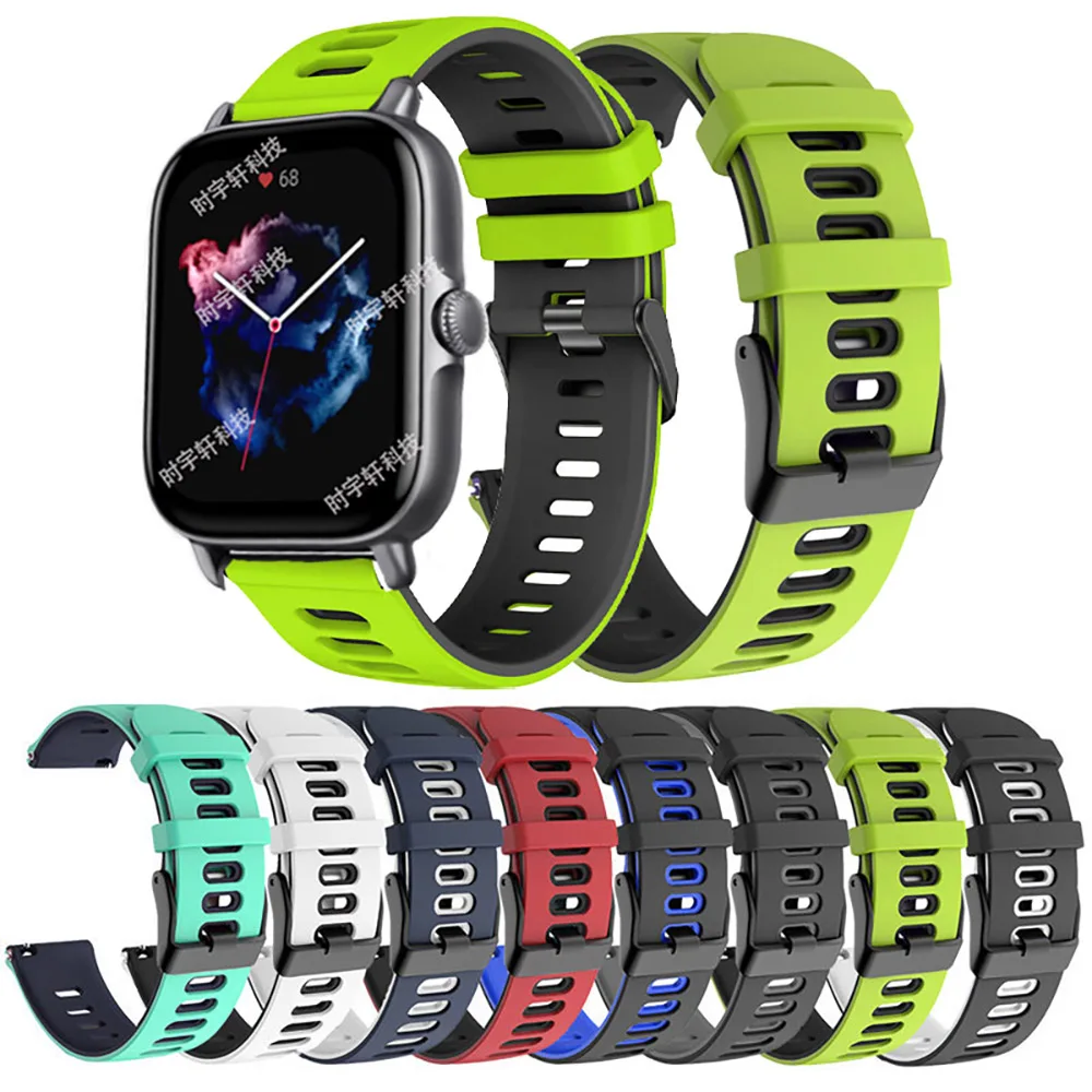 Sports Silicone Band for Smartwatches - 22mm Bracelet Strap