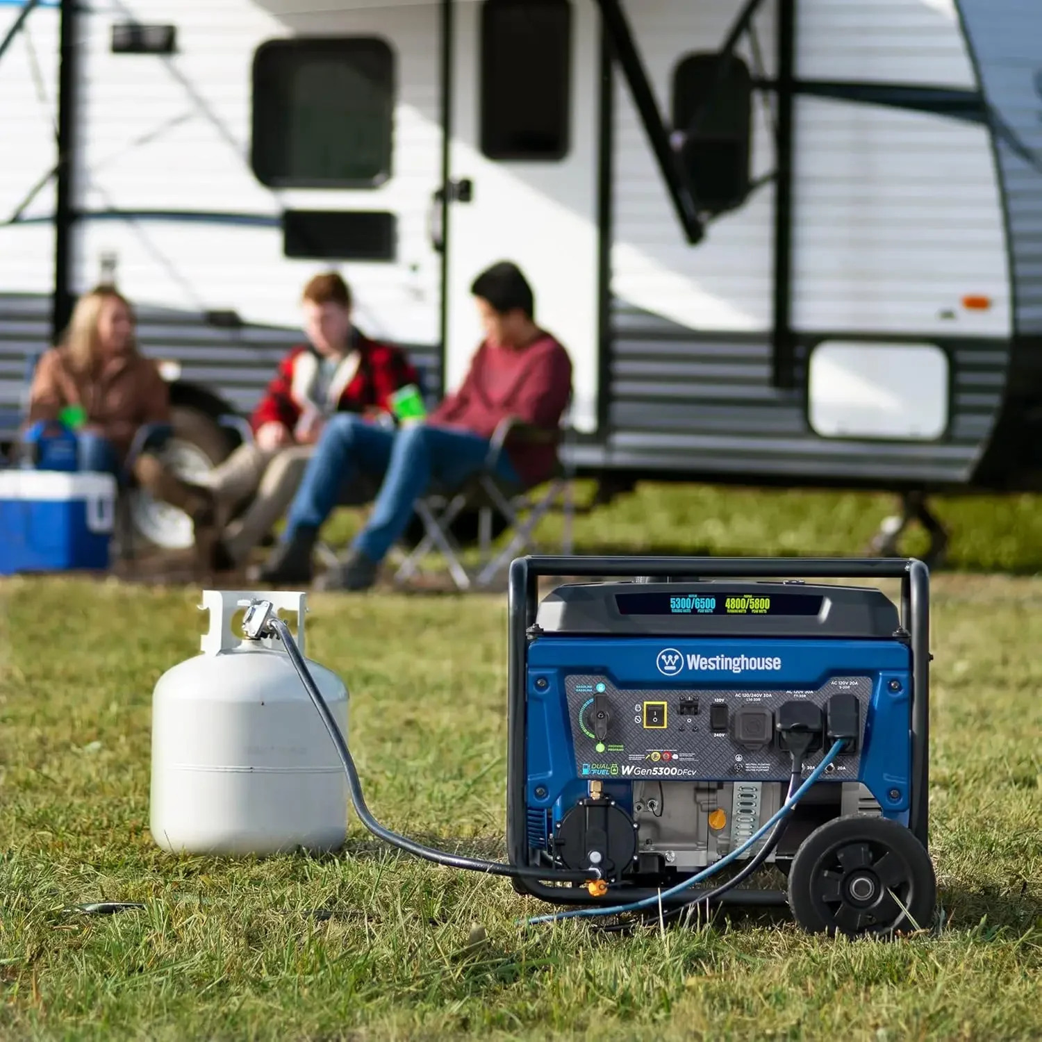 6500 Watt Dual Fuel Home Backup Portable Generator Transfer Switch Ready 30A Outlet RV Ready 30A Outlet CO Sensor