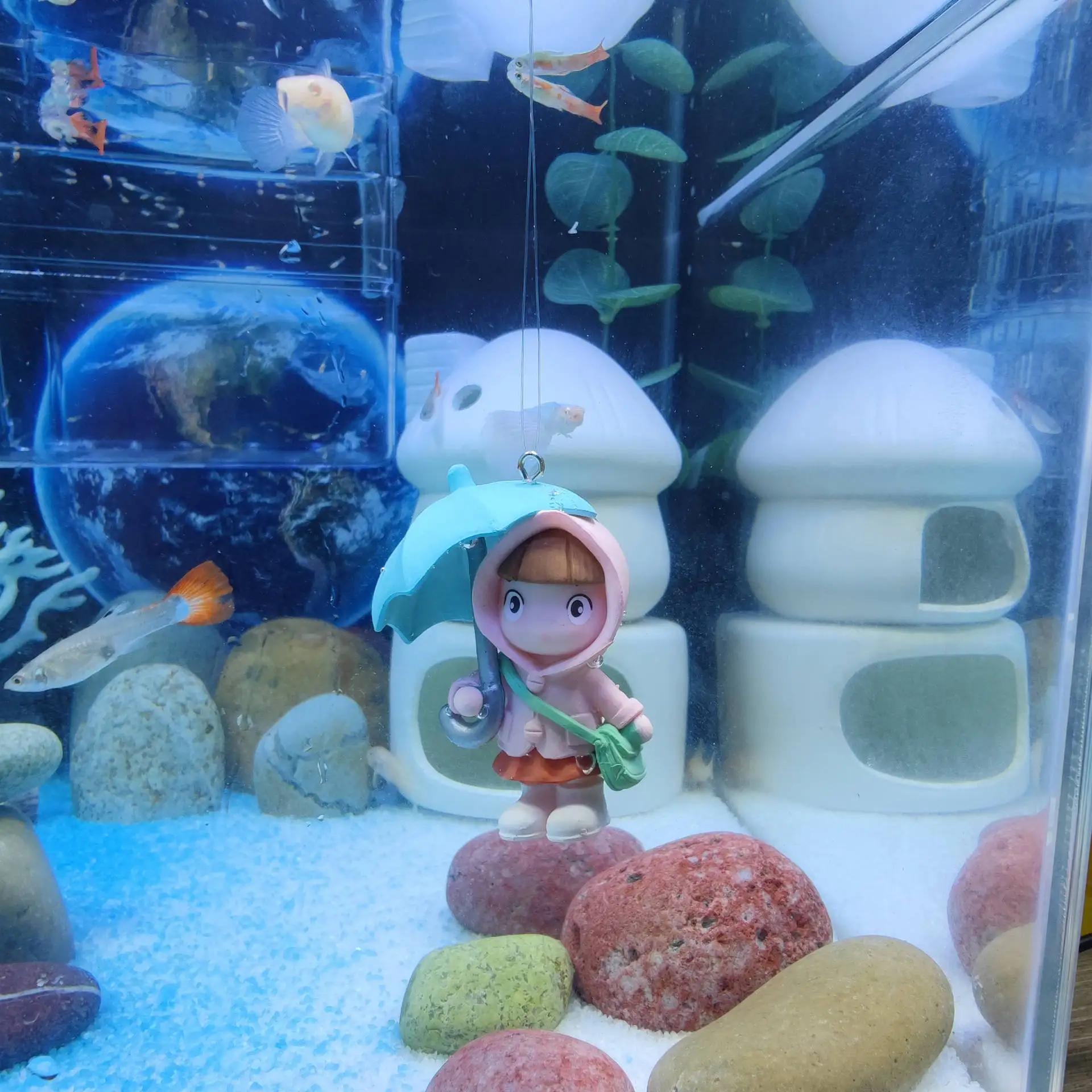 Aquarium Background Decor Accessories Action Figure Ornament Landscaping Fish Tank Float Underwater World Decoration