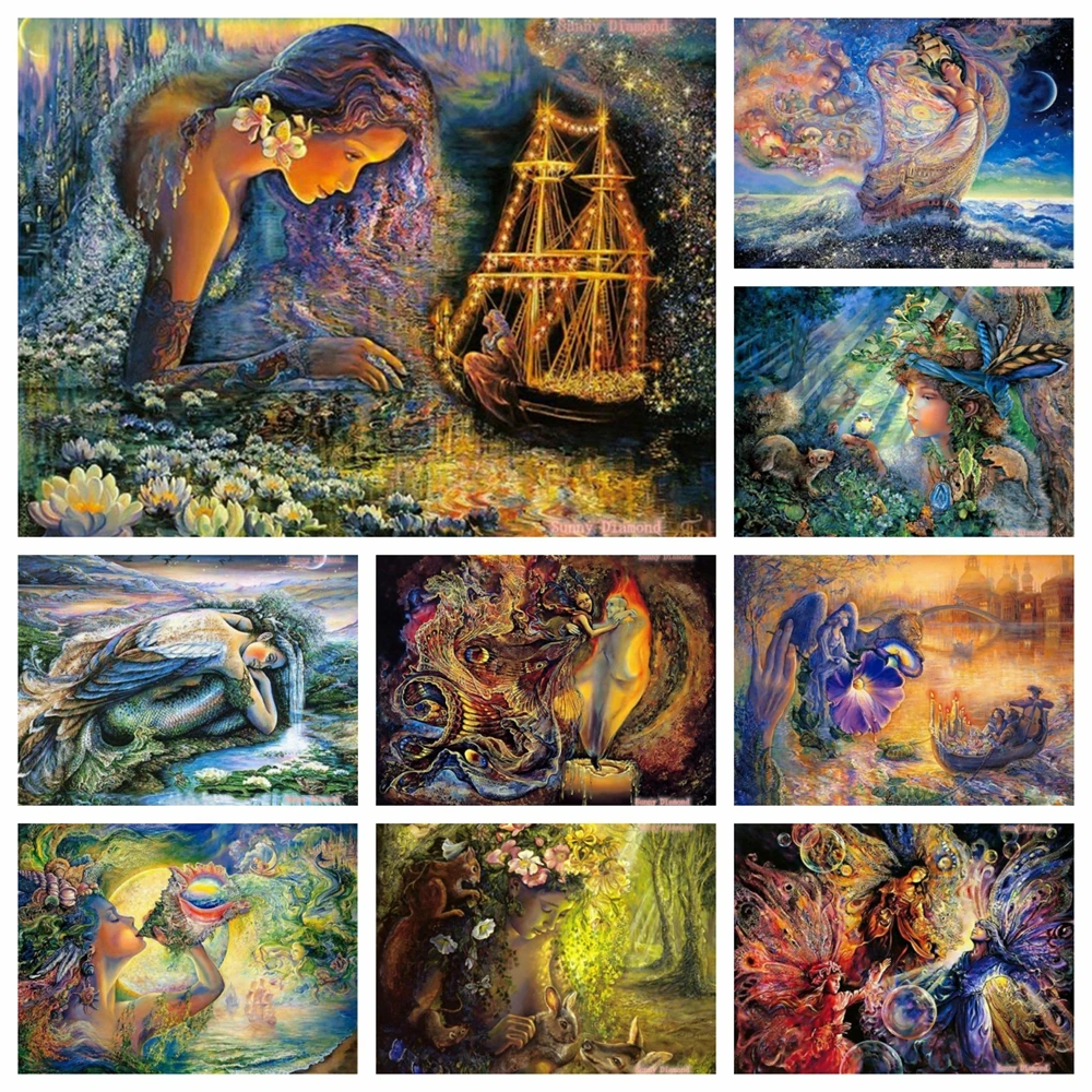 

5D Diamond Painting New 2022 Fantasy Girl Landscape Art Rhinestone Full Drill DIY Cross Stitch Kit Embroidery Home Decor Cuadros