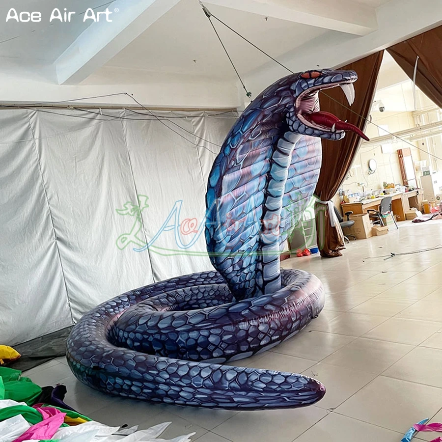 2022 Custom Inflatable Animal Horrifying Cobra Replica For Outdoor Large Promotion Event Party Made By Ace Air Art |