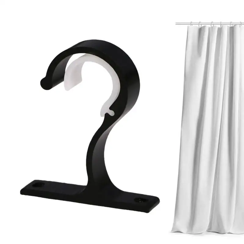 Curtains Rod Bracket Drapery Rod Sturdy Wall-Mounted Single Bracket Thicken Curtains Brackets Holders Drapery Sturdy