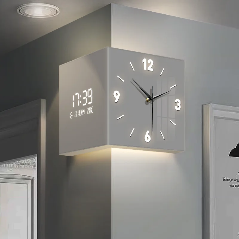 Modern Corner Digital Wall Clock 1